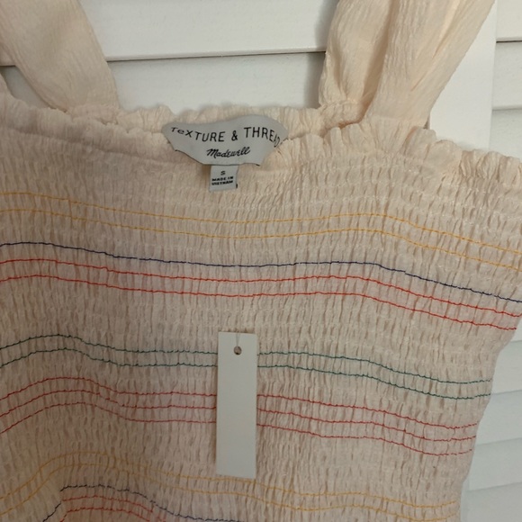 Texture & Thread Rainbow smocked peplum tank top - Picture 4 of 4
